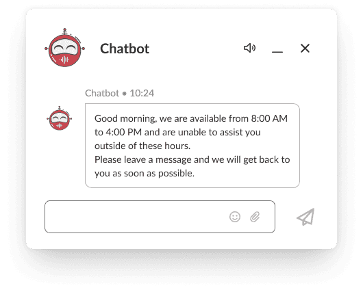 chatbot after working hours