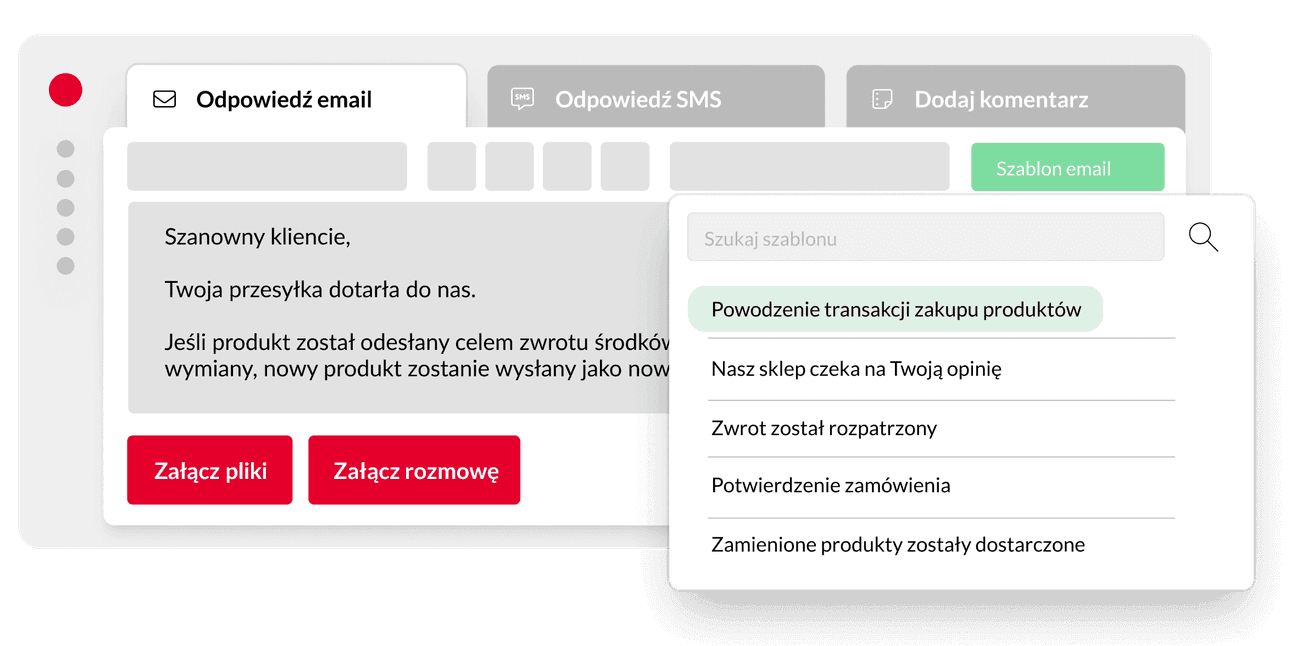 szablony odpowiedzi