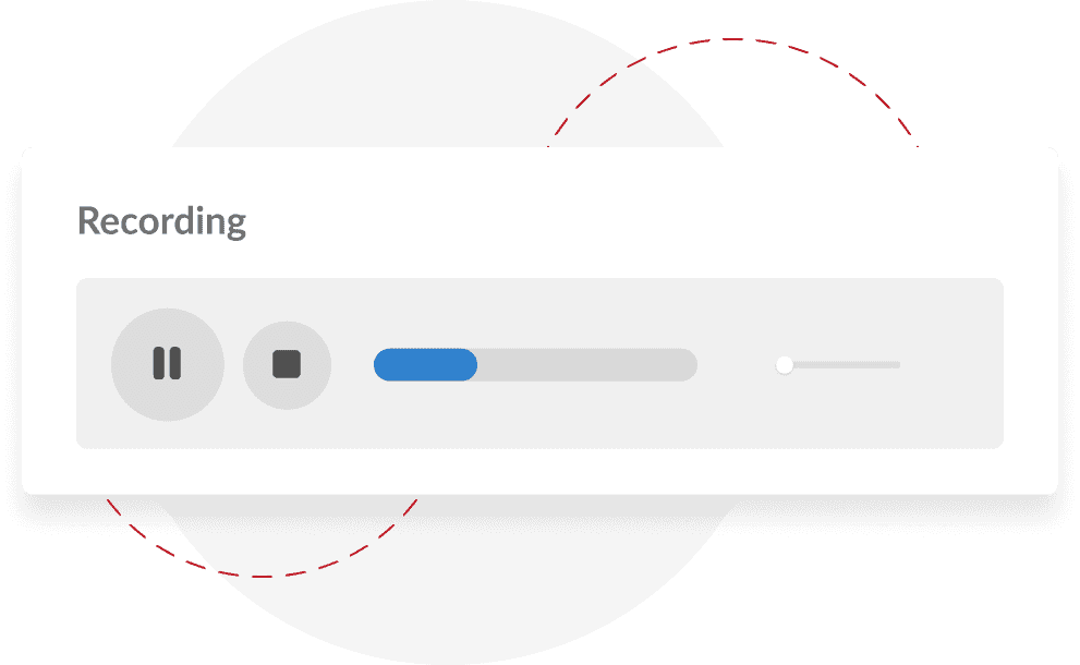 reviewing a recording