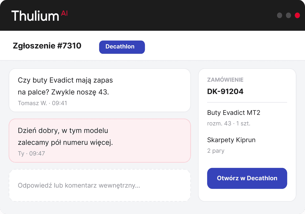 Jak zintegrować Thulium z Decathlonem?