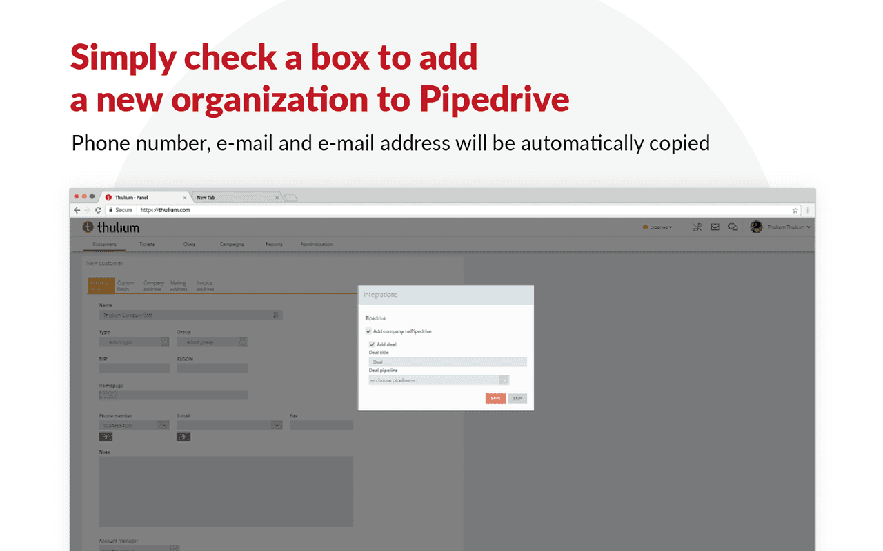 Pipedrive integration